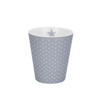 Porzellan-Becher -  Micro dots  Grey