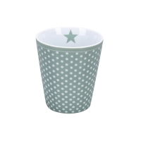 Porzellan-Becher -  Micro dots  Dusty green