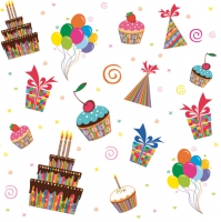 Servietten 33x33 cm - Party Time