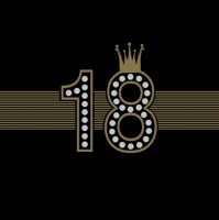 Servietten 33x33 cm - 18th Hollywood Style Servietten 33x33 cm - 18th Hollywood Style