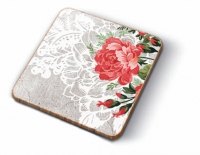 Kork Untersetzer - Untamed roses 