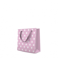 10 Geschenktaschen - Dotsy Check (rosa)