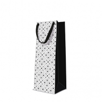 10 Geschenktaschen - Dots Texture  black