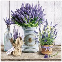 Servietten 25x25 cm - Lavender in Buchet