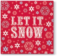 Servietten 33x33 cm - Let it Snow