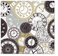 Servietten 33x33 cm - Twelve o`clock