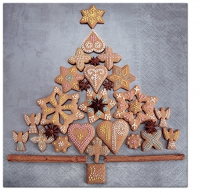 Servietten 33x33 cm - Gingerbread Tree
