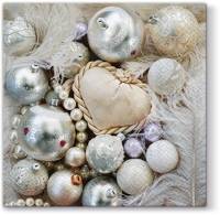 Servietten 33x33 cm - Silver Composition