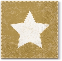 Servietten 33x33 cm - X-mas Star (gold)
