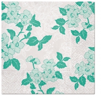 Servietten 33x33 cm - Flower & Lance (green)