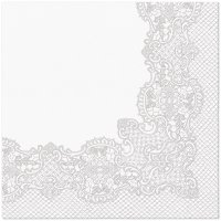 Servietten 33x33 cm - Royal Lace (silver) 