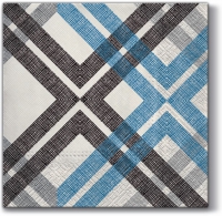 Servietten 33x33 cm - Stylish Check (blue)
