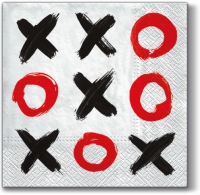 Servietten 33x33 cm - Noughts and Crosses