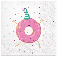 Servietten 33x33 cm - Dancing Donut