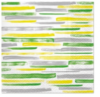 Servietten 33x33 cm - Watercolor Stripes GREEN