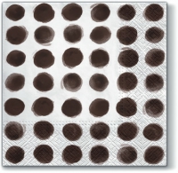 Servietten 33x33 cm - Watercolor Dots BROWN