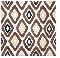 Servietten 33x33 cm - Watercolor Rhombus BROWN
