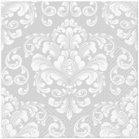 Servietten 33x33 cm - Beautiful Moments silver