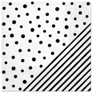 Servietten 33x33 cm - Dots and Stripes