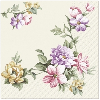 Servietten 33x33 cm - Elegant Garland champagne