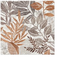 Servietten 33x33 cm - Rising Leaves (orange)