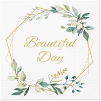 Servietten 33x33 cm - Leaves Frame