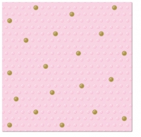 Servietten 33x33 cm - Inspiration Dots Spots rosa-gold