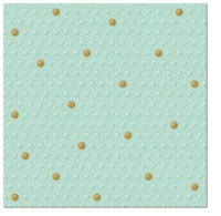 Servietten 33x33 cm - Inspiration Dots Spots mint-gold