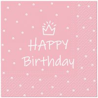 Servietten 33x33 cm - Special Day (light pink)