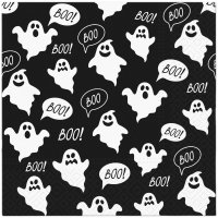 Servietten 33x33 cm - Boo (black)