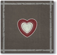 Servietten 33x33 cm - Heart on Canvas