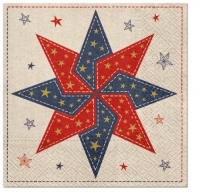 Servietten 33x33 cm - Patchwork Star