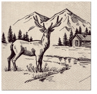 Servietten 33x33 cm - We Care Mountain View