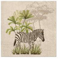Servietten 33x33 cm - We Care Zebra