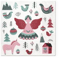 Servietten 33x33 cm - Scandinavian Christmas