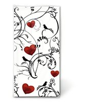 Taschentücher - Ornament with hearts