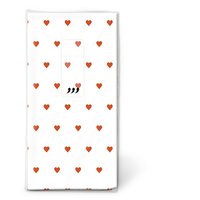 Taschentücher - Petits coeurs red