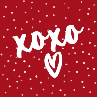 Servietten 33x33 cm - Xoxo