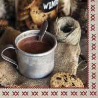 Servietten 33x33 cm - Hot Cocoa