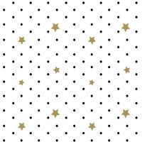 Servietten 33x33 cm - Black Stars