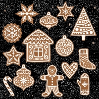 Servietten 33x33 cm - Baking