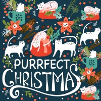 Servietten 33x33 cm - Purrfect