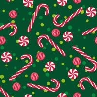 Servietten 33x33 cm - Candy Canes