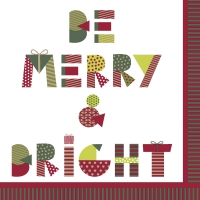 Servietten 33x33 cm - Be Merry