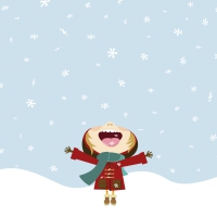 Servietten 33x33 cm - Girl in Snow