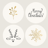 Servietten 33x33 cm - Chic X´mas