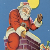Servietten 33x33 cm - Chimney Santa