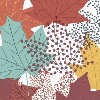 Servietten 33x33 cm - Modern Leaves