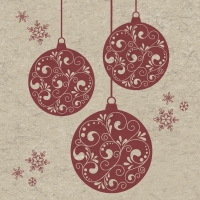 Servietten 33x33 cm - Baubles