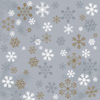 Servietten 24x24 cm - Traditional snow grey